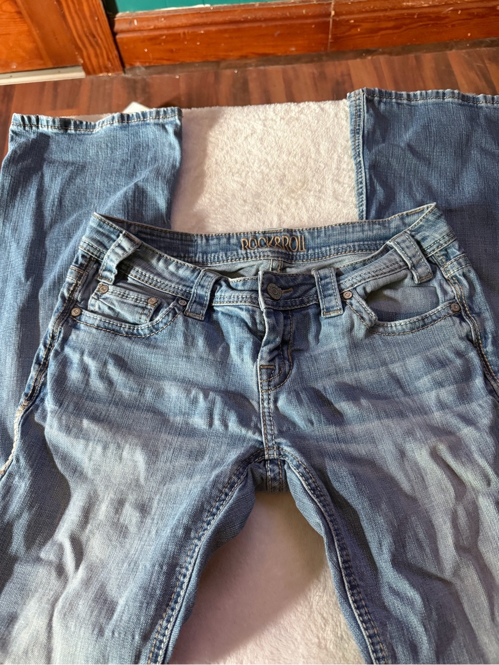 Rock & Roll Cowgirl Light Blue Bootcut Jeans